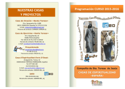 Programa 2015-2016 Casas de Espiritualidad, España