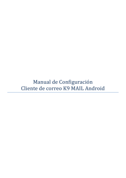 Manual de Configuracio n Cliente de correo K9 MAIL