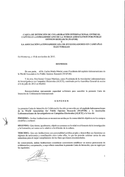 Carta de Intención de Colaboración Internacional