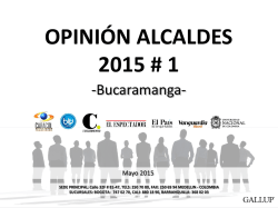 OPINIÓN ALCALDES 2015 # 1
