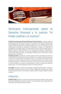 Seminario Internacional sobre el Derecho Procesal y la Justicia “el
