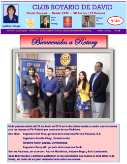 Bienvenidos a Rotary - Club Rotario de David
