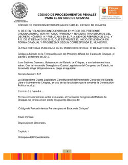 C&oacute;digo de Procedimientos Penales para el