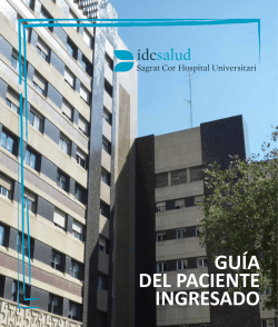 GUÍA DEL PACIENTE INGRESADO - Hospital Universitari Sagrat Cor