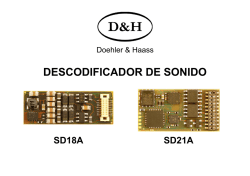 Descodificadores de sonido SD18A y SD21A