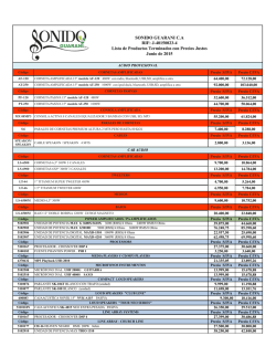 SONIDO GUARANI C.A RIF: J-40150023