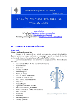 Boletín informativo digital - Asociación de Academias de la Lengua