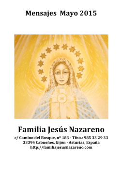 2015.05 Mayo - Grupo de oración Familia Jesús Nazareno