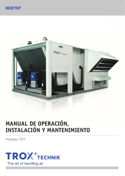 manual de operaci&oacute;n, instalaci&oacute;n y mantenimiento