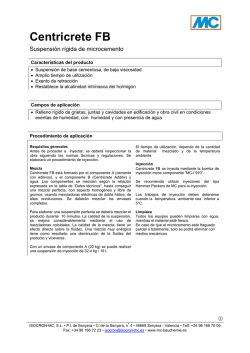 Technical Datasheet Centricrete FB {PDF, 0,23 MB}