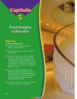 Capitulo 5: Pasatiempos culturales