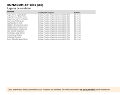 EUNACOM-ST 2015 (dic) Lugares de rendición