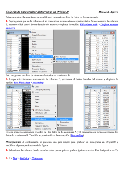 Gu&iacute;a para hacer histogramas en Origin