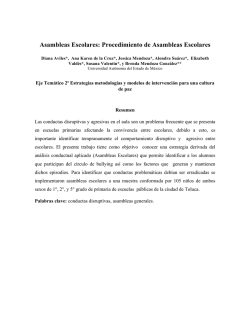 Asambleas Escolares - Facultad de Ciencias de la Conducta