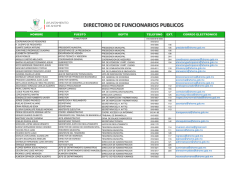 DIRECTORIO DE FUNCIONARIOS PUBLICOS