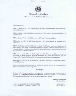 Decreto No. 159-15 - Ministerio de Hacienda