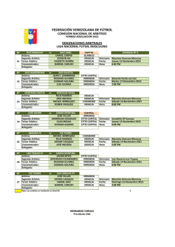 Liga Nacional Futsal Jornada 3 Sábado 14/11/2015