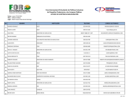 Foro Internacional Articulación de Políticas Inclusivas LISTADO DE