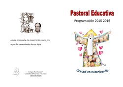 Folleto Programación de Pastoral 2015-2016