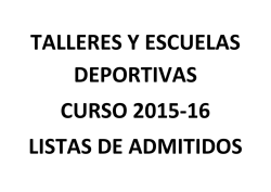 listas de admitidos - CEIP Juan de Vallejo