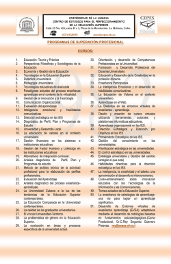 Consulte el programa de superación profesional