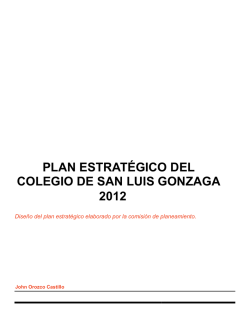 Plan Estratégico del CSLG - Colegio de San Luis Gonzaga