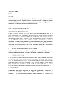 Prueba Indirecta - Jurisprudencia Penal - Guatemala