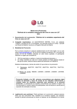 Disfruta de la verdadera experiencia del Cine en casa con LG