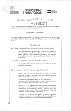 Resolución 315 de 2013 Ministerio de Transporte en PDF