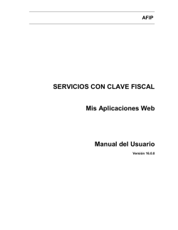 SERVICIOS CON CLAVE FISCAL Mis Aplicaciones Web