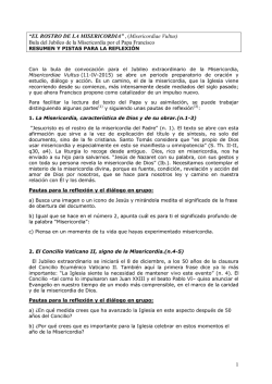 EL ROSTRO DE LA MISERICORDIA