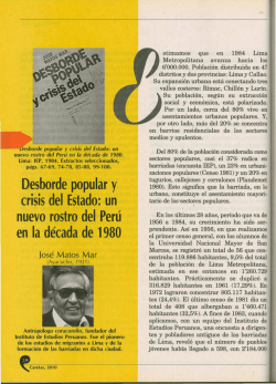 Desborde popular y crisis del Estado: un nuevo rostro del Perú en la