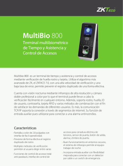 MultiBio 800 - ZKTeco Argentina