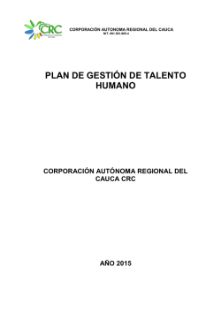 PLAN DE GESTIÓN DE TALENTO HUMANO