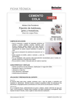 Ficha Técnica Cemento Cola Extra
