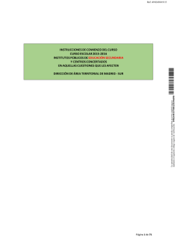 Instrucciones de comienzo del curso escolar 2015