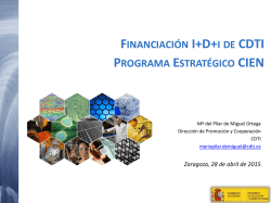 financiación i+d+i de cdti programa estratégico cien