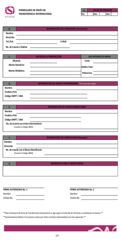 FORMULARIO DE ENVÍO DE TRANSFERENCIA