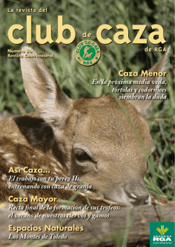 Así Caza… Caza Mayor Espacios Naturales Caza Menor