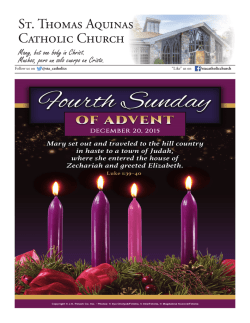 December 20,2015 Bulletin - St. Thomas Aquinas Catholic Church