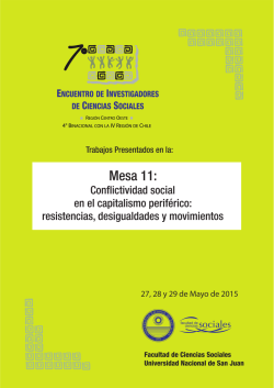 Mesa 11: Conflictividad social en el capitalismo periférico