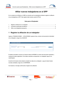 Afiliar nuevos trabajadores en el SPP