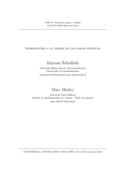 Marusia Rebolledo Marc Hindry - IMJ-PRG