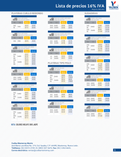 Lista de precios 16% IVA - Avisos de Privacidad de CODISA