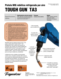TOUGH GUN TA3 Robotic Air-Cooled MIG Gun Spec