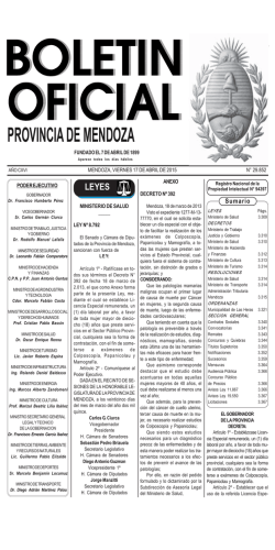 PROVINCIA DE MENDOZA - Gobierno de Mendoza