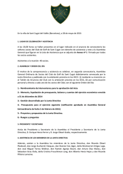 Acta Asamblea General Ordinaria 28 mayo 2015