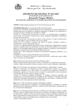 Armando Vargas Mujica - Gobierno Autónomo Municipal de