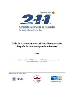 Gu&iacute;a de Asistencia para Alivio y Recuperaci&oacute;n