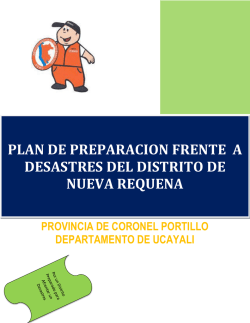 PLAN DE PREPARACION FRENTE A DESASTRES DEL DISTRITO